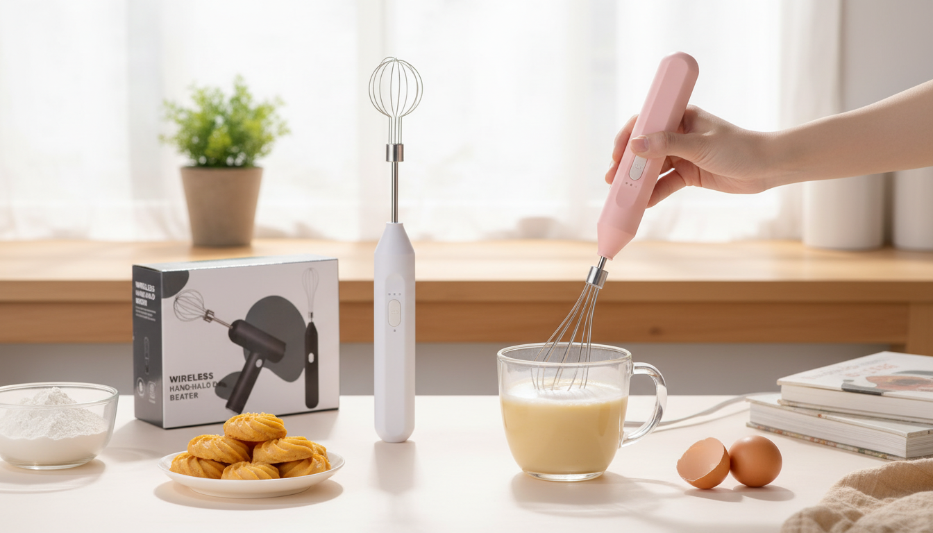 Cordless Rechargeable Whisk: Faster Mixing & Frothing